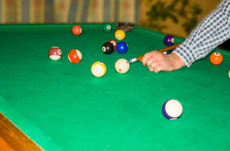 American billiards, American pool. During the game.の写真素材
