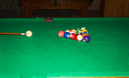 American billiards, American pool. Before the start of the game.の写真素材