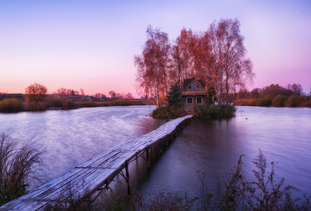 house on the islandの写真素材