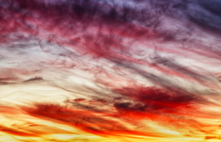 sky. clouds in the evening sky. scenic sunsetの写真素材