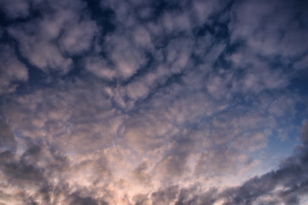 Beautiful morning sky with colorful clouds before sunrise. dramatic sunriseの写真素材