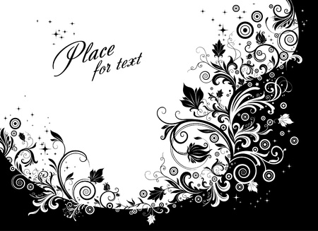 Floral decorative vector backgroundのイラスト素材