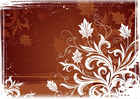 Floral grunge-vintage vector illustrationのイラスト素材