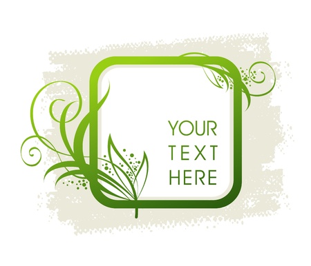 Vector frame with floral elementsのイラスト素材