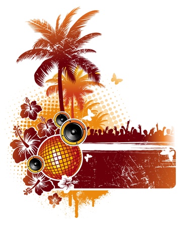 Tropical party - vector illustrationのイラスト素材