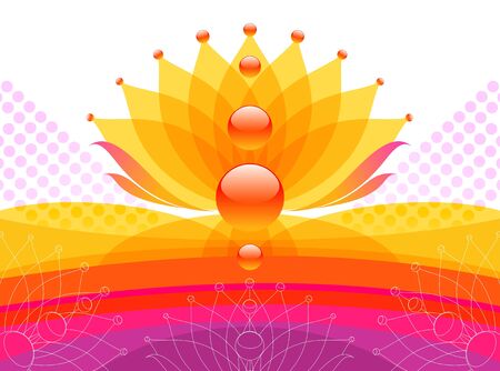 Abstract flower vector designのイラスト素材