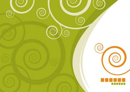 Abstract vector illustration with curlsのイラスト素材