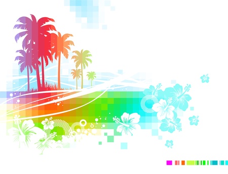Abstract vector tropical summerのイラスト素材