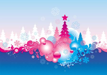Abstract Christmas vector backgroundのイラスト素材