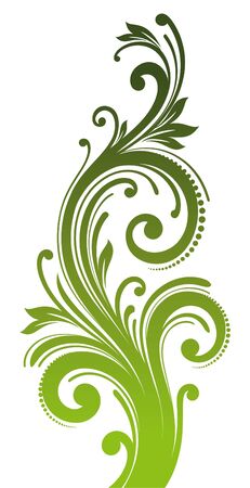 Vector floral decorative branchのイラスト素材