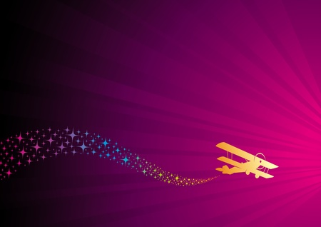 Vector silhouette of a planeのイラスト素材