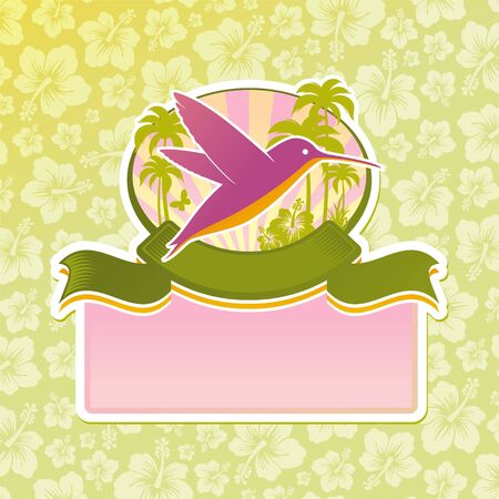 Vector tropical travel emblemのイラスト素材