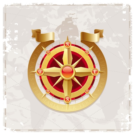 Vector vintage compass roseのイラスト素材