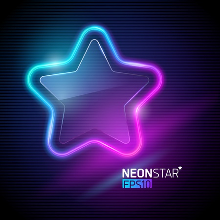 Neon colorful starのイラスト素材