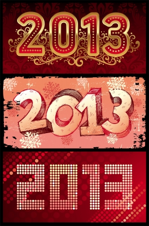 Vector illustration - New Year 2013のイラスト素材