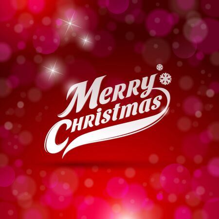 Holidays card design with decorative inscription - Merry Christmasのイラスト素材
