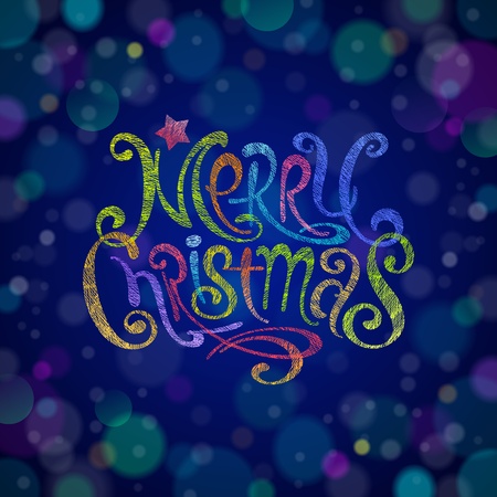 Multicolored Christmas greeting sign のイラスト素材