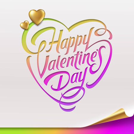 Valentines Day greeting sign - vector illustrationのイラスト素材