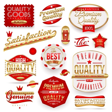 Guaranteed and quality -  vector signs, emblems and labelsのイラスト素材
