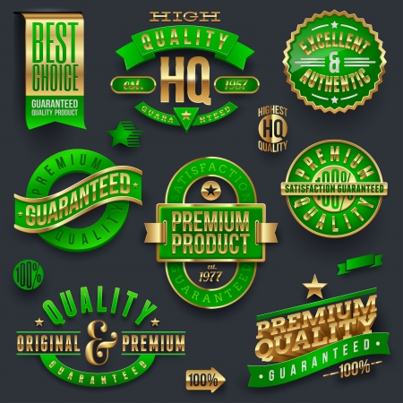 Quality and guaranteed - vector signs, emblems and labelsのイラスト素材