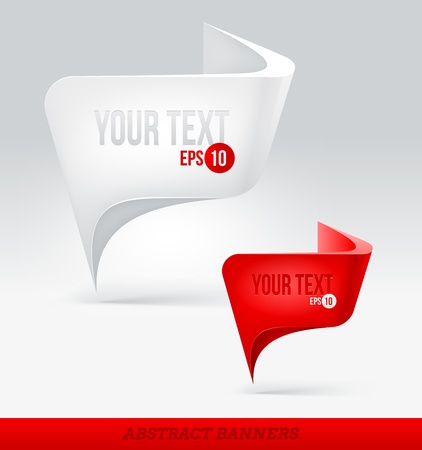 Abstract vector banners - speech bubbles or pointersのイラスト素材