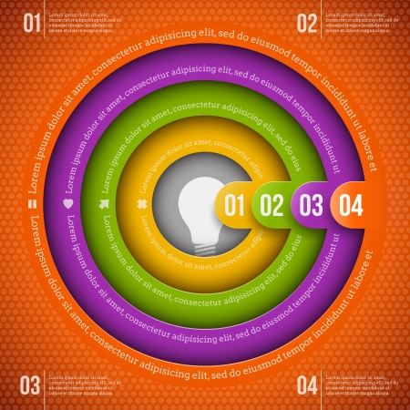 Abstract infographic design template with numbered elementsのイラスト素材