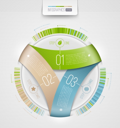 Abstract infographics design with numbered elements illustrationのイラスト素材