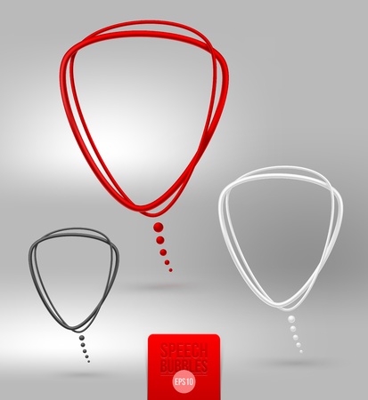 Abstract tubular speech bubbles illustrationのイラスト素材