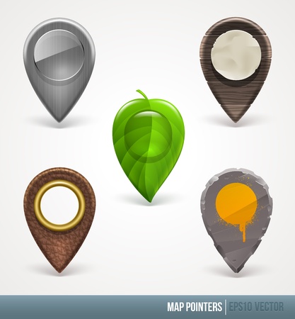 map pointers - different material and texturesのイラスト素材