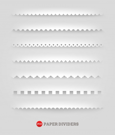  set of paper decorative dividersのイラスト素材
