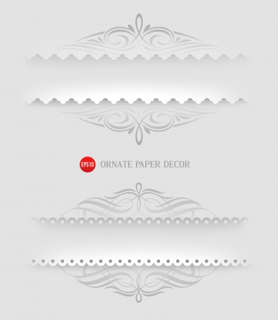 Ornamental decorative paper frames - illustrationのイラスト素材