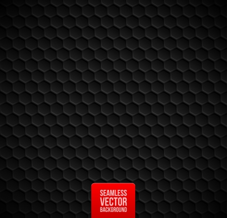 Vector hexagons seamless black backgroundのイラスト素材