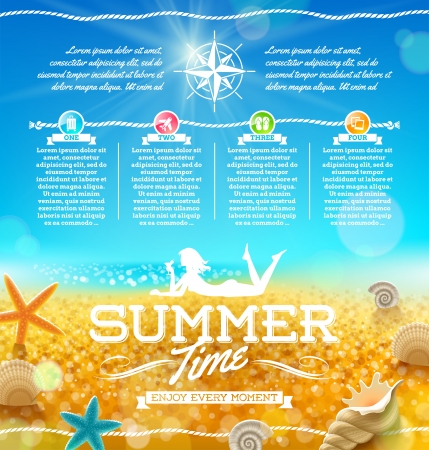 Summer vacation and travel designのイラスト素材