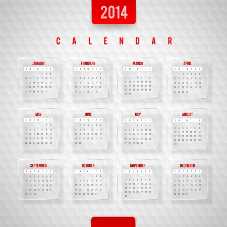 Vector design template -  Calendar of 2014のイラスト素材