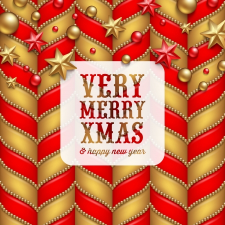 Christmas vector background, decoration and label with holidays greetingsのイラスト素材