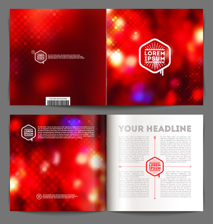 Vector abstract template booklet design - cover and inside pagesのイラスト素材