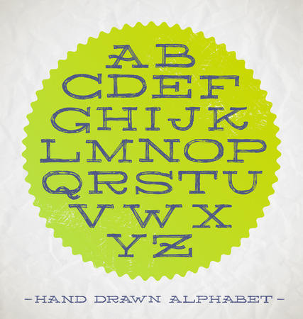 Vector illustration - Hand drawn  fonts for headlinesのイラスト素材