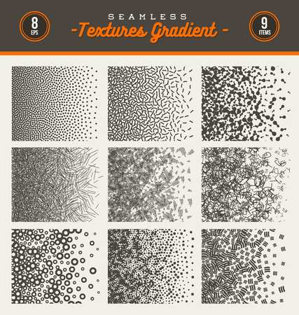 Set of seamless textures gradient -  illustrationのイラスト素材