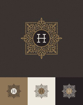 design - glitter gold monogramsのイラスト素材