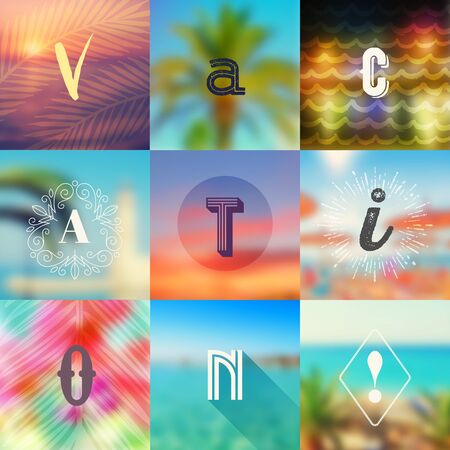 Summer holidays and vacation greeting design.のイラスト素材
