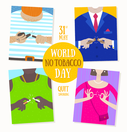 World no tobacco day template designのイラスト素材
