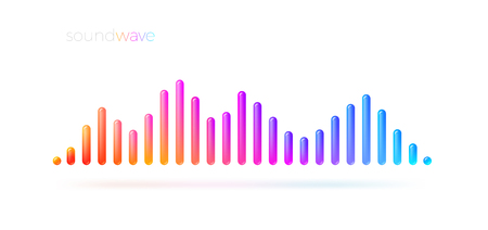 Multicolored sound wave equalizer. Vector illustration.のイラスト素材