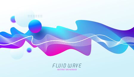 Background with abstract multicolored flow shapes. Vector illustration. Universal abstract design for covers, flyers, banners, greeting card.のイラスト素材