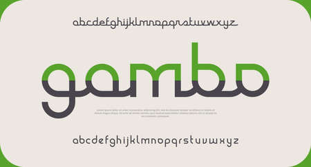Elegant modern minimal font. Modern typeface. English alphabet. Set of letters. Font set for music, cover, headline, creative design. Vector illustration.のイラスト素材