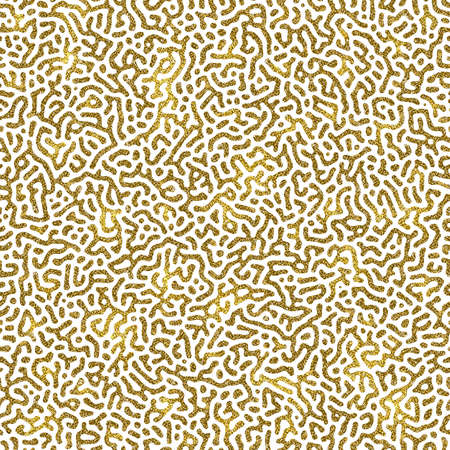 Abstract turing seamless background. Camouflage pattern. Abstract background with glitter gold. Vector illustration.のイラスト素材