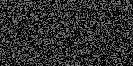 Abstract turing background. Camouflage black and white pattern. Abstract line art background. Vector illustration.のイラスト素材
