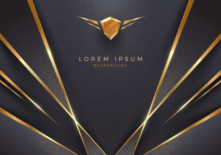 Black and gold abstract luxury background. vector illustration.のイラスト素材