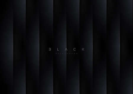 Black background with abstract 3d shape. Minimal concept design. Seamless pattern. vector illustration,のイラスト素材