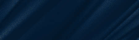 Luxury background with dark blue fabric folds with golden halftone. vector illustration.のイラスト素材