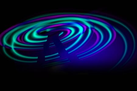 colorful abstraction on a black backgroundの写真素材